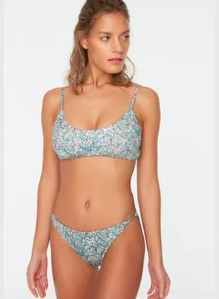 Crispy Floral Print Bikini Bottoms TBESS21BA0055