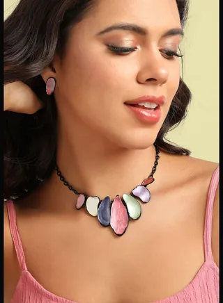 Trendy Designer Party Wear Necklace and Earring Set For Women