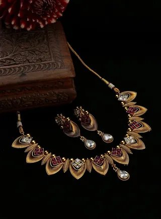 Meenakari Gold Plated Necklace Set
