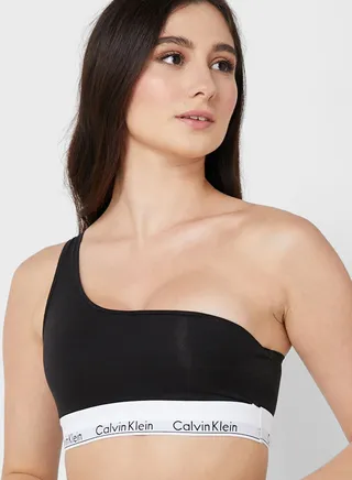 One Shoulder Logo T-Shirt Bra