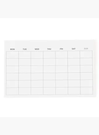 Free Schedule Sticky Note, Monthly, 13 Sheets, W 7.5 x L 12 cm, White