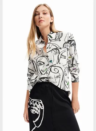 Graphic Button Down Shirt
