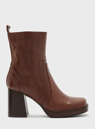 Mid Heel Ankle Boots