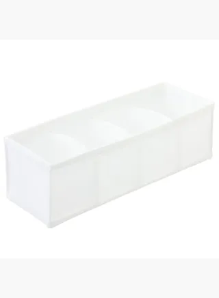 Non-Woven Fabric Partition Case, 4 Partitions, 2 Pieces, W 11 x D 325 x H 11 cm, S, Neutral