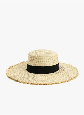 Ribbon Detail Straw Hat