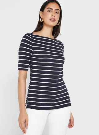 Crew Neck Striped T-Shirt