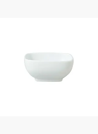 Porcelain Long Square Plate, W 8 x D 8 x H 4 cm, S, White