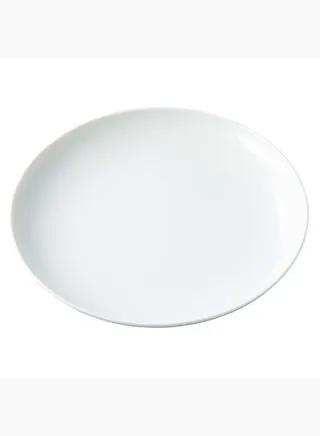Porcelain Plate, Dia. 26 x H 3.5 cm, White