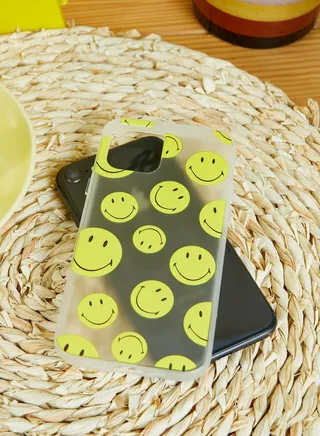 Smiley Face Snap On Protective iPhone 12 Case