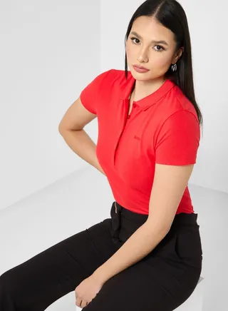 Polo Neck Logo T-Shirt