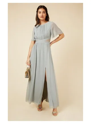 Little Mistress Sage Bridesmaid Dress