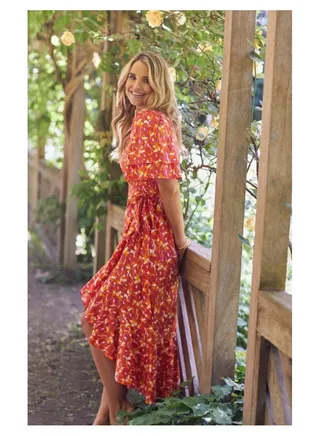 Little Mistress Floral Wrap Midaxi