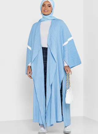 Ruffle Sleeve Trim Abaya