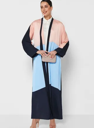 Color Block Abaya