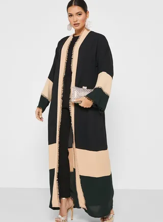 Color Block Abaya