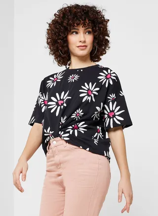 Wide Fit Printed T-Shirt