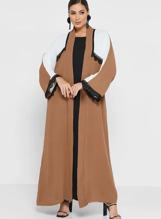 Color Block Abaya