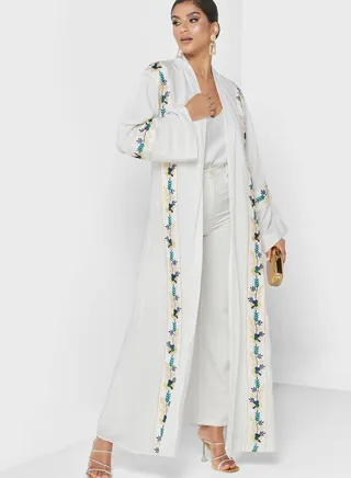 Embroidered Wide Sleeve Abaya