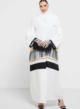 Colorblock Detail Abaya