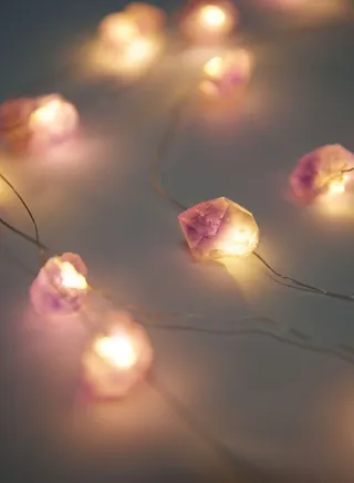 Amethyst Crystal String Lights