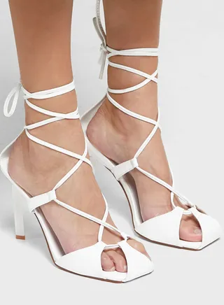 Cross Over Strappy Toe Cover Sandal