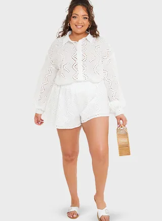 Broderie Detail Short