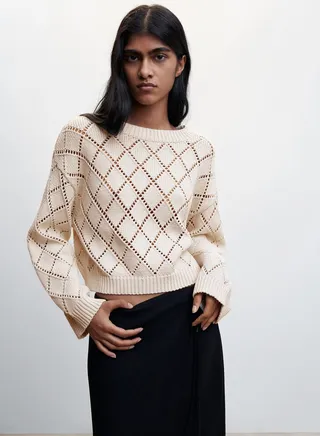 Openwork Knitted Sweater