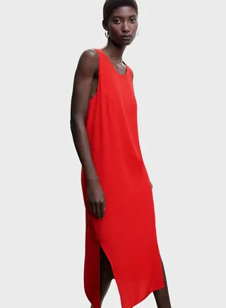 Side Slit Knitted Dress