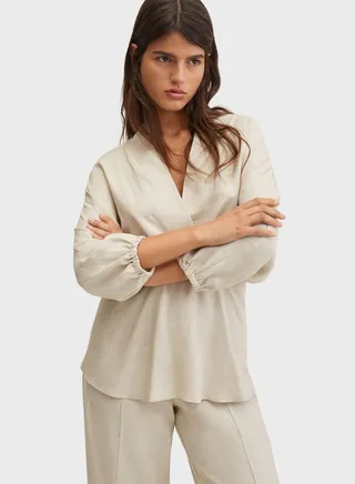 Pleated Knitted Top