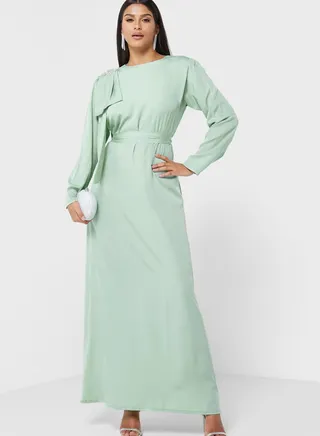 Embellished High Neck Dress