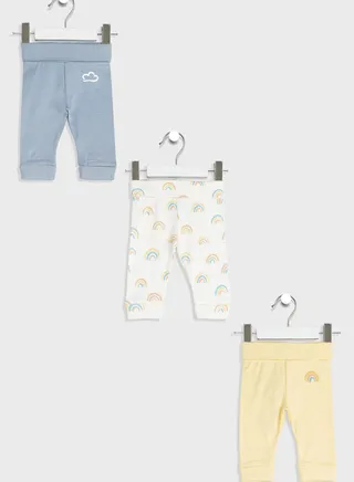 Infant 3 Pack Assorted Leggings