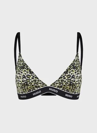 Printed Plunge Bra