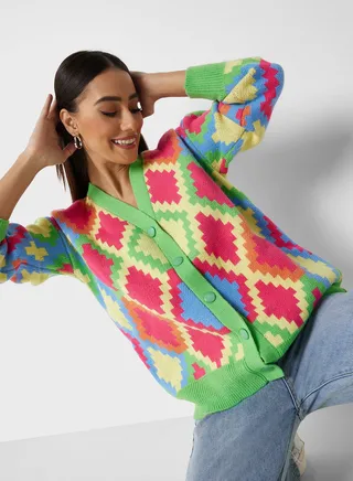 Diamond Print Cardigan