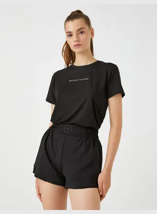 Slogan Printed Sport T-Shirt