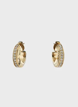Rolling Heart Hoop Earrings