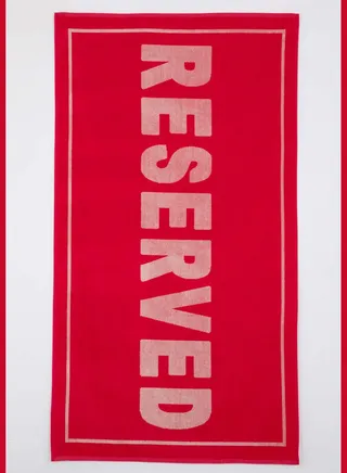 Reserved Print Beach Towel