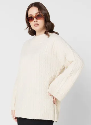 Wide Sleeve Knitted Sweater