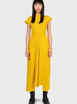 Asymmetric Pleated Dress
