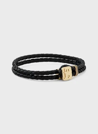 Th Monogram Leather Bracelet