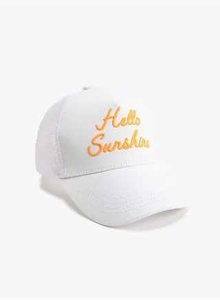 Cap Hat Slogan Embroidered Cotton