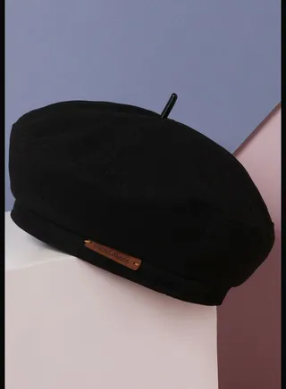 Casual Solid Blended Fabric Beret Cap For Women