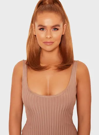 Mini Grande 18 Inch 90'S Bounce Wraparound Pony - Mix Auburn