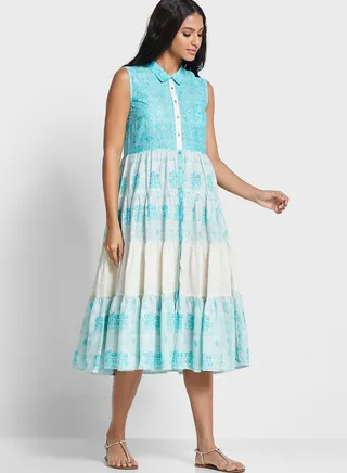 Printed Tiered Dress