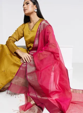 Silk Detail Dupatta