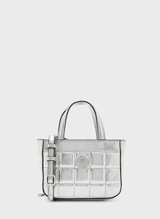 Top Handle Chain Detail Tote
