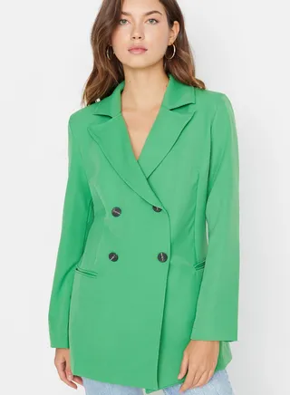 Collar Detailed Blazer Jacket