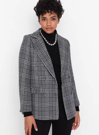 Checked Blazer
