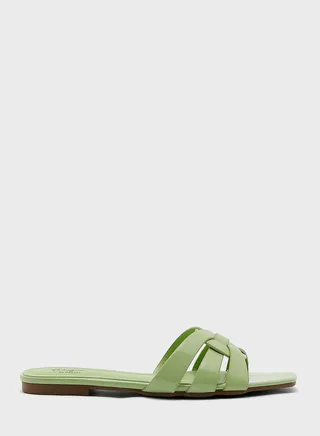 Interwoven Patent Flat Sandal