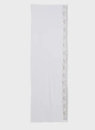 Embellished Arabic Design Hijab Long Scarf