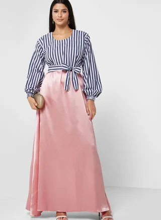 Striped Tiered Dress
